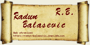 Radun Balašević vizit kartica